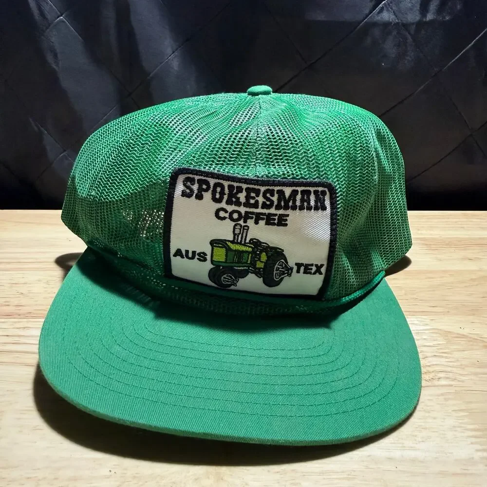 Spokesman Coffee green trucker hat